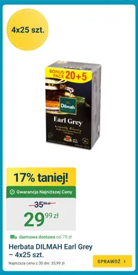 Herbata czarna Dilmah Earl Grey 4-pak promocja w ERLI