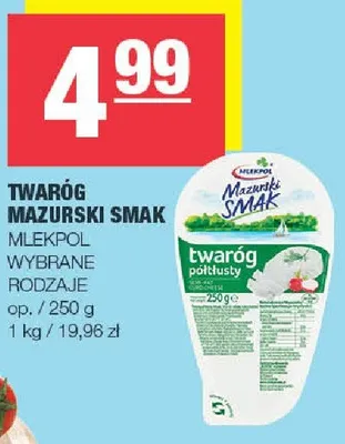 Twaróg Mazurski Smak Mlekpol promocja w SPAR