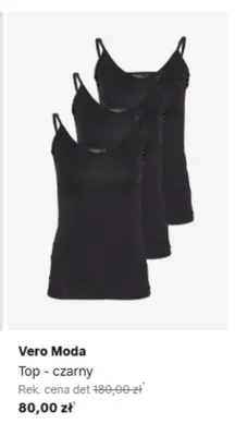 Top Vero Moda czarny promocja w Lounge by Zalando