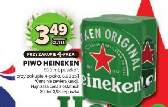 Piwo heineken promocja w Stokrotka
