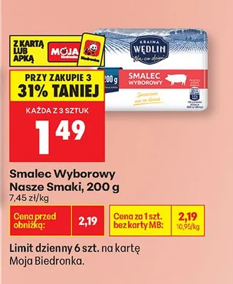 Smalec Wyborowy Nasze Smaki promocja w Biedronka