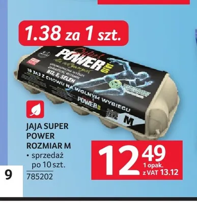 Jajka kurze Super Power rozmiar M promocja w Selgros