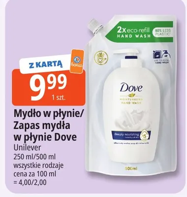 Mydło w płynie lub zapas mydła w płynie Dove promocja w Leclerc