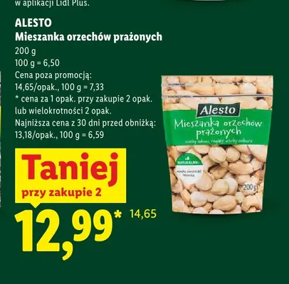 Mieszanka orzechów prażonych Alesto promocja w Lidl