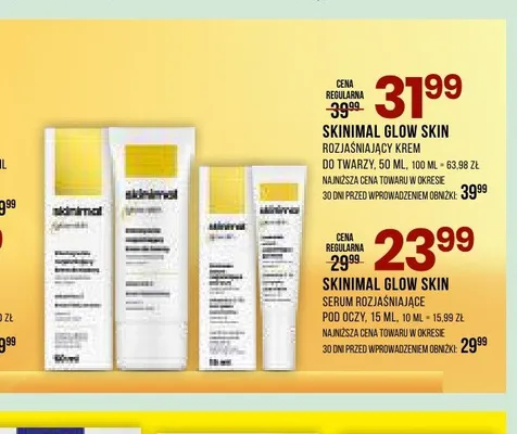 Serum rozjaśniające pod oczy Skinimal Glow Skin promocja w Drogerie Natura