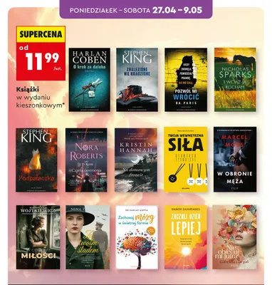 Książki w wydaniu kieszonkowym, różne tytuły promocja w Biedronka