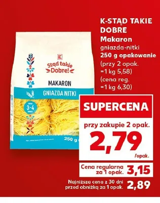 Makaron K-Stąd Takie Dobre gniazda-nitki promocja w Kaufland