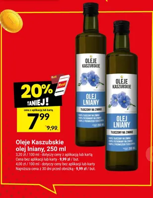 Olej lniany Oleje Kaszubskie promocja w Twój Market