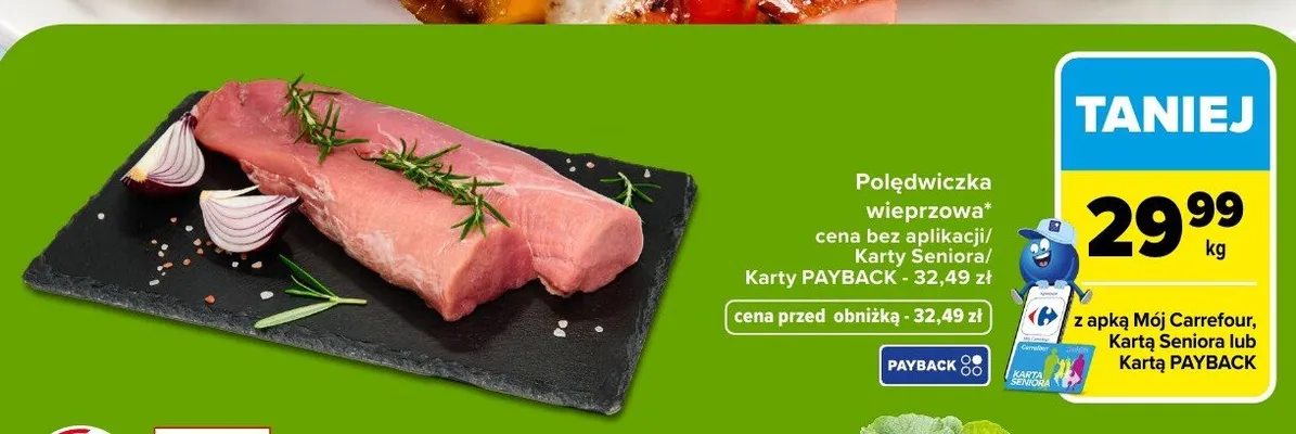 Polędwiczka wieprzowa Carrefour promocja w Carrefour Market