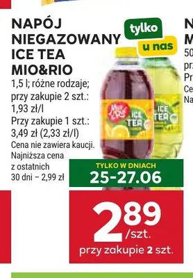 Napój niegazowany Ice Tea Mio&Rio Green Tea promocja w Stokrotka