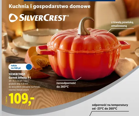 Garnek żeliwny 3 l Silvercrest promocja w Lidl