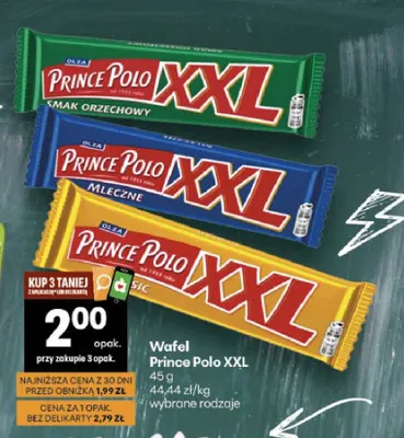 Wafel Prince Polo XXL mleczny promocja w Delikatesy Centrum