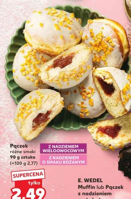 Pączek z nadzieniem o smaku różanym promocja w Kaufland