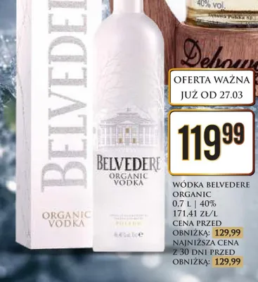 Wódka Belvedere Organic promocja w Dino