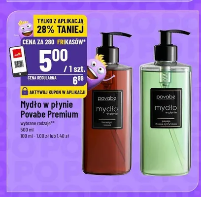 Mydło w płynie Povabe Premium bursztyn i owies promocja w POLOmarket