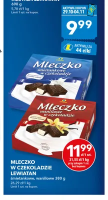 Mleczko w czekoladzie waniliowe Lewiatan promocja w LEWIATAN