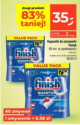 Kapsułki do zmywarki Finish Quantum promocja w Dealz
