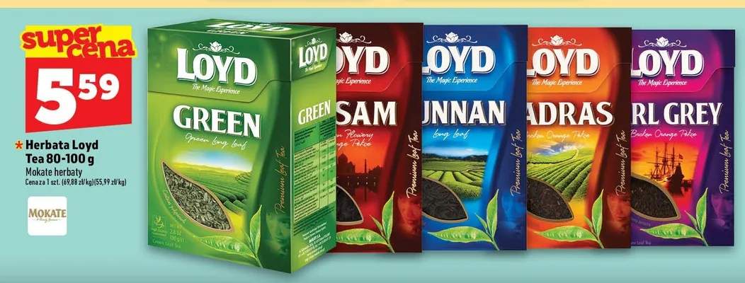 Herbata liściasta Loyd Yunnan promocja w TOPAZ