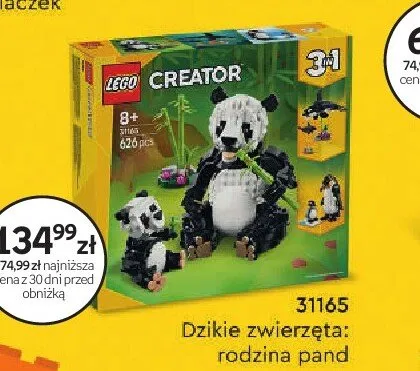 Klocki LEGO 31165 Dzikie zwierzęta: rodzina pand promocja w Empik