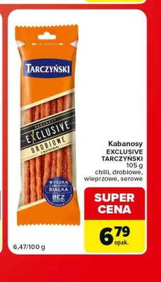 Kabanosy Exclusive Tarczyński chilli promocja w Carrefour Market