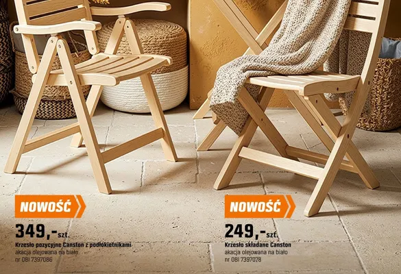 Krzesło pozycyjne Canston z podotkietnikami promocja w OBI