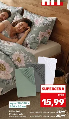 Prześcieradło różne wzory i kolory promocja w Kaufland