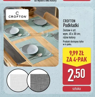 Podkładki Crofton 4-pak promocja w Aldi