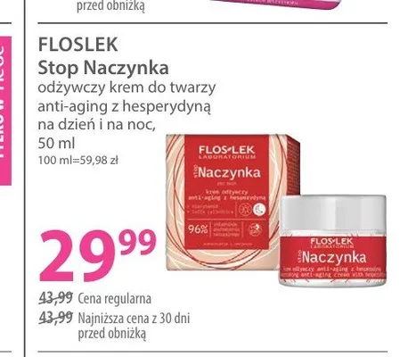 Krem do twarzy Floslek Stop Naczynka promocja w Hebe