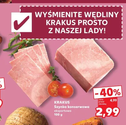 Szynka konserwowa eksportowa Krakus promocja w Kaufland