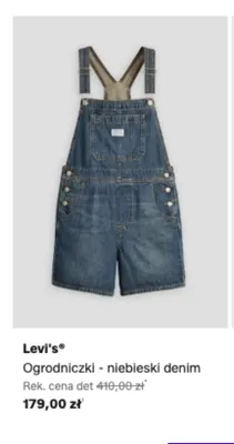 Ogrodniczki Levi's niebieski denim promocja w Lounge by Zalando