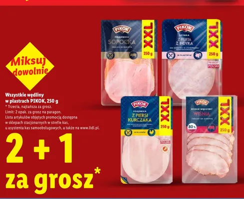 Szynka z fileta z indyka w plastrach Pikok XXL promocja w Lidl