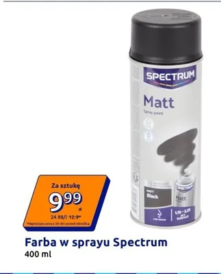 Farba w sprayu Spectrum Matt promocja w Action