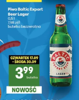 Piwo Baltic Export Beer Lager promocja w Delikatesy Centrum