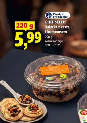 Sałatka z kaszą i hummusem Chef Select promocja w Lidl