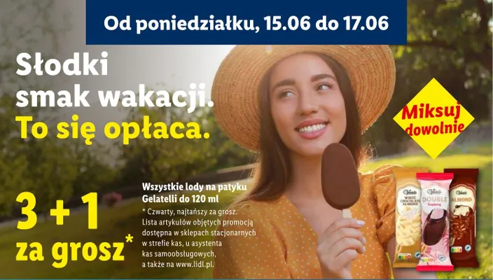 Lody na patyku Gelatelli promocja w Lidl