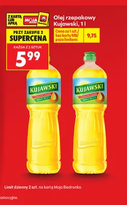 Olej rzepakowy Kujawski promocja w Biedronka