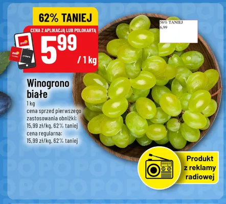 Winogrono białe promocja w POLOmarket