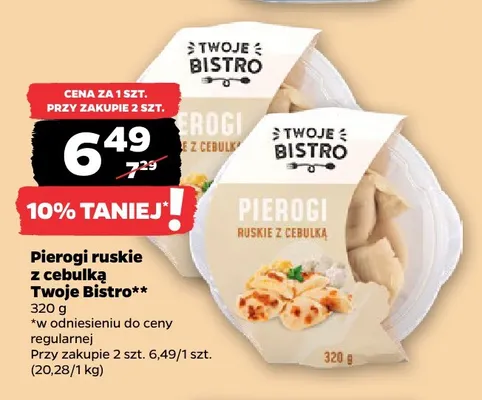 Pierogi ruskie z cebulką Twoje Bistro promocja w Netto