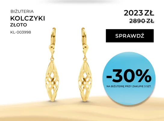 Kolczyki złoto promocja w Briju