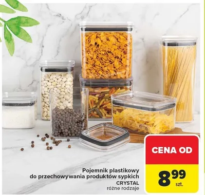 Pojemnik plastikowy do przechowywania produktów sypkich różne rodzaje promocja w Carrefour