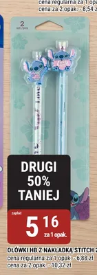 Ołówki HB z nakładką Stitch 2-pak promocja w bi1