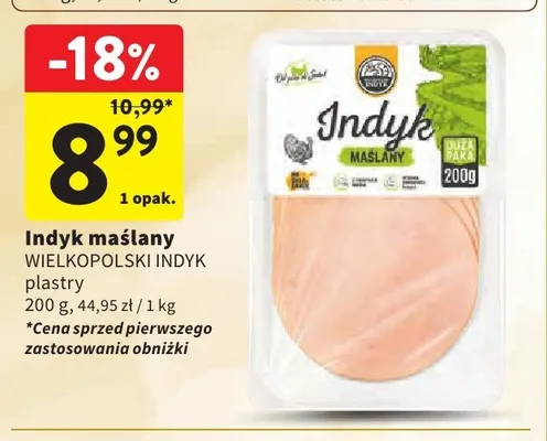 Indyk maślany plastry Wielkopolski Indyk promocja w Intermarche