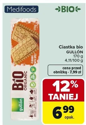 Ciastka bio GULLON promocja w Carrefour