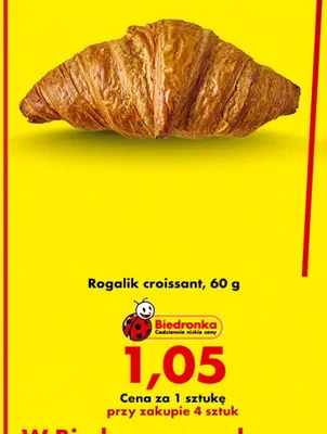 Rogalik croissant promocja w Biedronka