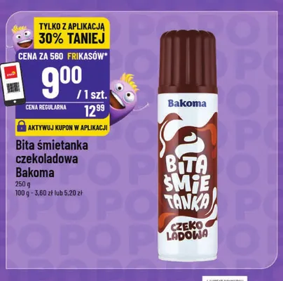 Bita śmietanka czekoladowa Bakoma promocja w POLOmarket