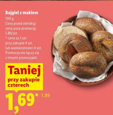 Bajgiel z makiem promocja w Lidl