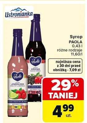 Syrop różne rodzaje promocja w Carrefour