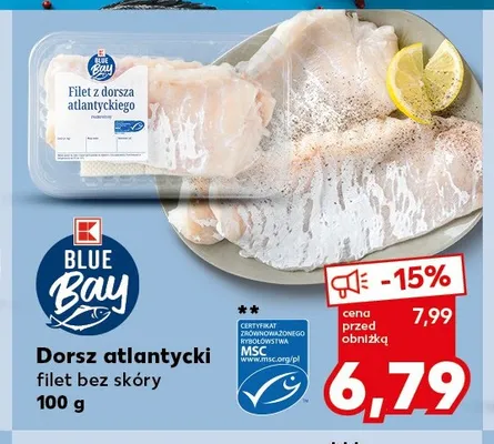 Dorsz atlantycki filet bez skóry Blue Bay promocja w Kaufland