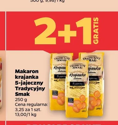 Makaron krajanka 5-jajeczny Tradycyjny Smak promocja w Netto