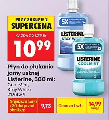 Płyn do płukania jamy ustnej Stay White promocja w Biedronka